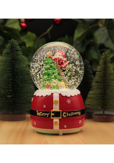 Hediyebiziz  Yılbaşı Kar Küresi Noel Işıklı Ve Müzikli Christmas Noel Baba -7