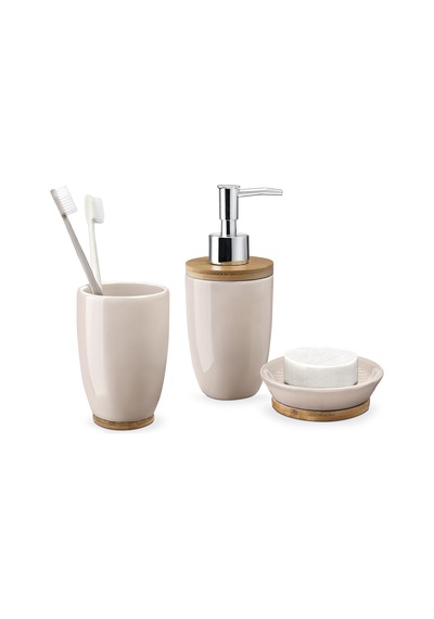Madame Coco Bern 3-lü Banyo Seti Bern8,2x8,2x18,2cm-pudra