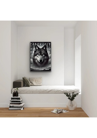 Asil Kurt Kanvas Tablo 70x100cm Çok Renkli