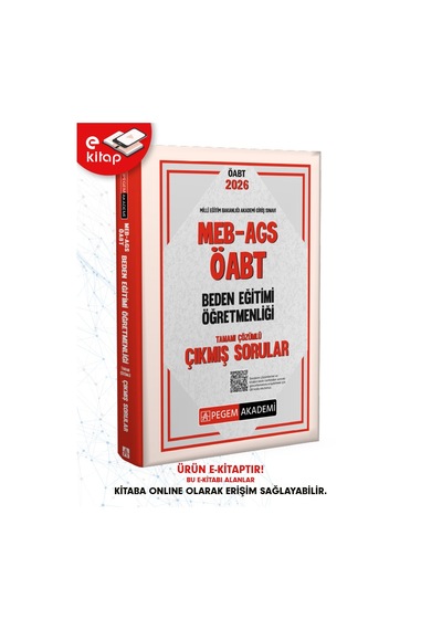 2026 Meb-ags Öabt Beden Eğitimi Öğretmenliği Tamamı Çözümlü Çıkmış Sorular E-kitap