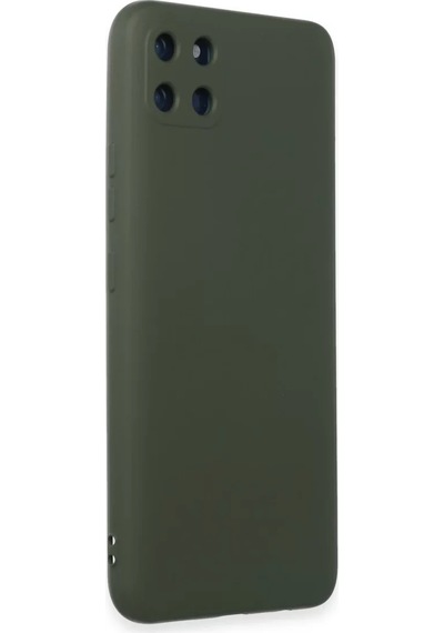 Newface Realme C11 Kılıf Nano İçi Kadife Silikon - Koyu Yeşil