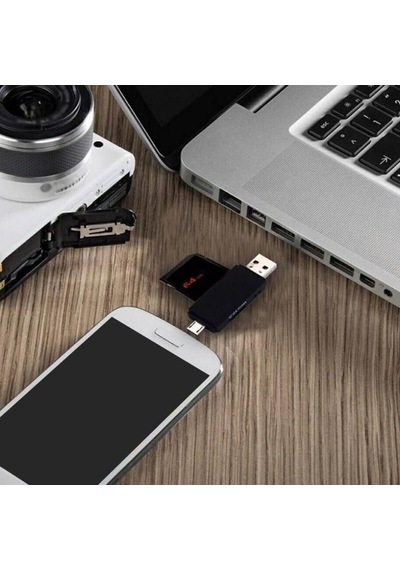 Micro Usb Telefon Adaptörü Micro Sd/sd Kart/usb Okuyucu