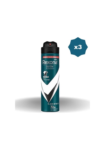 Deo Men Adv Invisible Black&white Spr: 150 Ml - 3 Adet