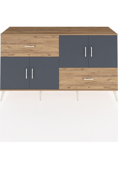 Hyperion Konsol 3 Raflı 2 Çekmeceli 4 Kapaklı 176x44x99 Çam-antra Çam-antrasit/çam Hyperion Konsol 3 Raflı 2 Çekmeceli 4 Kapaklı 176x44x99 Çam-antra Çam-antrasit/çam