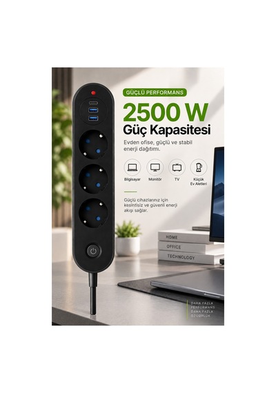 Robeve Blic Termal Akım Korumalı 3 Lü Priz 2500w 1 Usb-c + 2 Usb-a Hızlı Şarj Girişli Çoklu Priz Aşırı Akım, Isınma Ve Kısa Devre Korumalı Aç/kapa Anahtarlı Siyah Uzatma Prizi Grup Priz Diğer Robeve Blic Termal Akım Korumalı 3 Lü Priz 2500w 1 Usb-c + 2 Usb-a Hızlı Şarj Girişli Çoklu Priz Aşırı Akım, Isınma Ve Kısa Devre Korumalı Aç/kapa Anahtarlı Siyah Uzatma Prizi Grup Priz Diğer