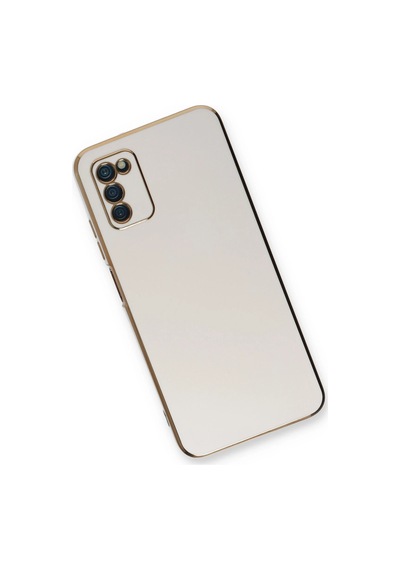 Newface - 190 - Samsung Galaxy Uyumlu A03s Kılıf Volet Silikon - Csmo-tex - - Beyaz