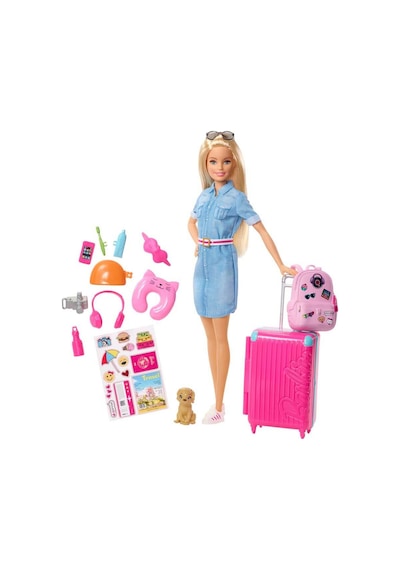 Barbie Seyahatte Bebeği Ve Aksesuarları    Fwv25