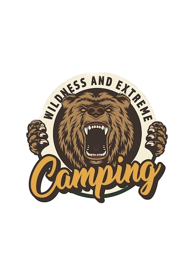 Off Road Camping Sticker Off Road Kamp Bear Ayı Sticker 13 X 11 Cm