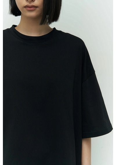 I Like Mama Beyaz Oversize Siyah