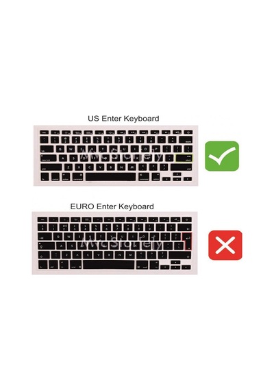 Apple Uyumlu MacBook Air Klavye Koruyucu 11 İnç Us To Tr A1370 A1465 Modelleri İle Uyumlu Siyah