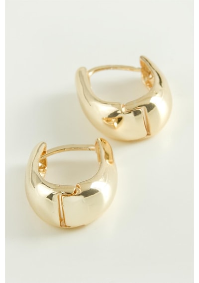 Oval Trend Metal Küpe Çok Renkli