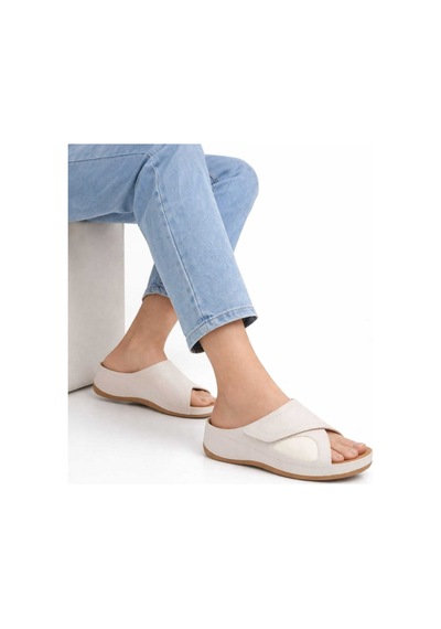 Look Life Kadın Günlük, Rahat, Jelly Cool Teknolojili Halluks Valgus Terlik Bej