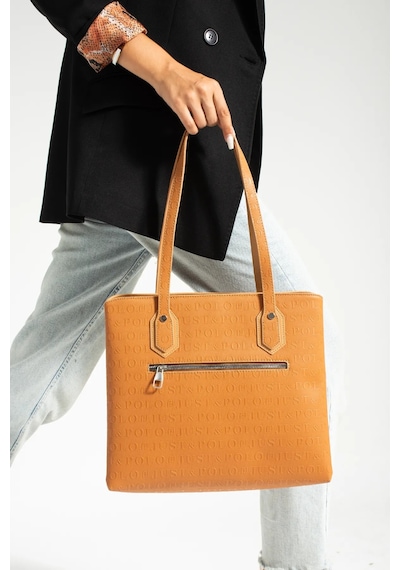 Just Polo Kadın Büyük Boy 2 Bölmeli El Çantası Large Tote Bag P344028mh Taba