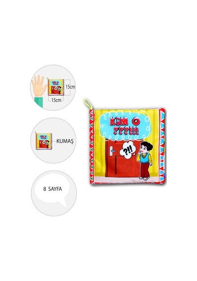 Tox Kim O Kumaş Sessiz Kitap T096 - Bez Kitap , Eğitici Oyuncak , Yumuşak Ve Hışırtılı