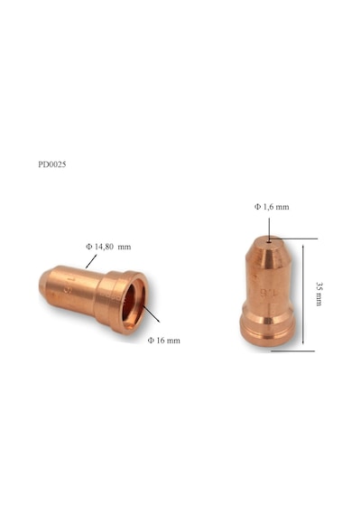 Trafimet Cb 100 - Cb 150 1,6mm Uzun Plazma Kesim Memesi Pd0025-16