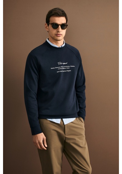 Lufian Cole Erkek Sweatshirt Lacivert Lacivert 112030199100200