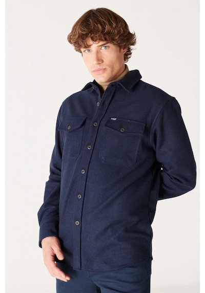 Wrangler Regular Fit Lacivert Erkek Gömlek W232137410 001