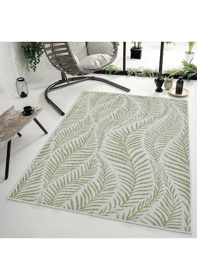 Eco Sisal Balkon Teras Bahçe Piknik Kamp Mutfak Dokuma Yeşil Halı Kilim 13302a Yeşil