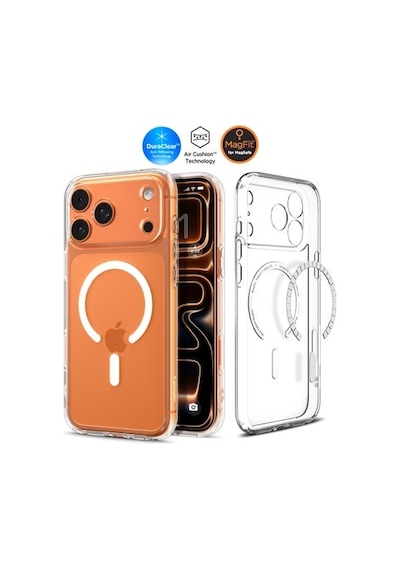Spigen Apple iPhone 17 Pro İle Uyumlu,  Magsafe Kılıf Ultra Hybrid Mag Fit Sararmaya Dayanıklı Beyaz Şeffaf Diğer