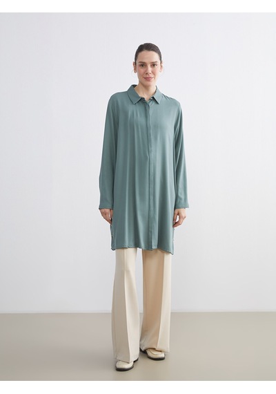 Lcw Grace Yeşil Regular Fit Kadın Gömlek Tunik
