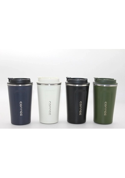 Zenvia 500 Ml Paslanmaz Çelik Termos Mug - Çift Katmanlı Sızdırmaz Kahve Kupası Alk3134 Znv2026 Çok Renkli
