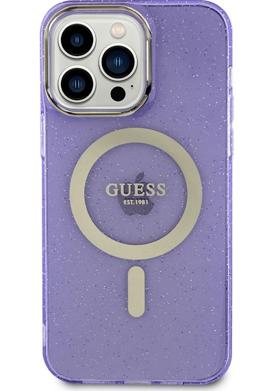 Apple Uyumlu iPhone 13 Pro Kılıf Guess Magsafe Şarj Özellikli Glitter Kapak