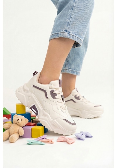Dark Seer Kids Ds K 2110 Sneaker 2025 Kız Çocuk Bej-mor