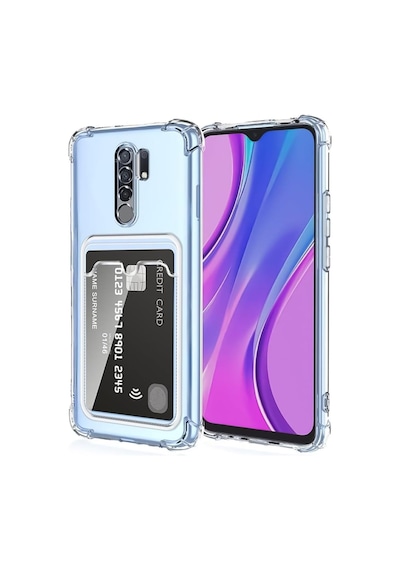 Fibaks Redmi Note 8 Pro Uyumlu Kılıf Kamera Ve Köşe Korumalı Arkası Kartlıklı Cüzdanlı Darbe Emici Kapak