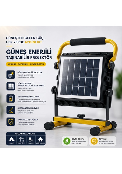 400 Led Çok Amaçlı Taşınabilir Projektör 4 Ayrı Kullanım Seçeneği Ve Powerbank Özelliği
