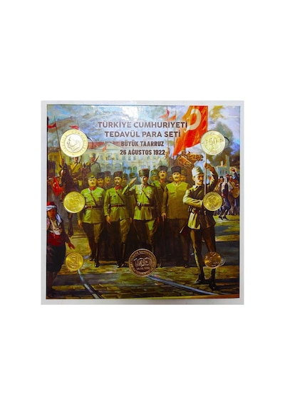 Türkiye Cumhuriyeti Tedavül Para Seti Büyük Taarruz 26 Ağustos 1922 Atatürk Temalı Koleksiyon Seti