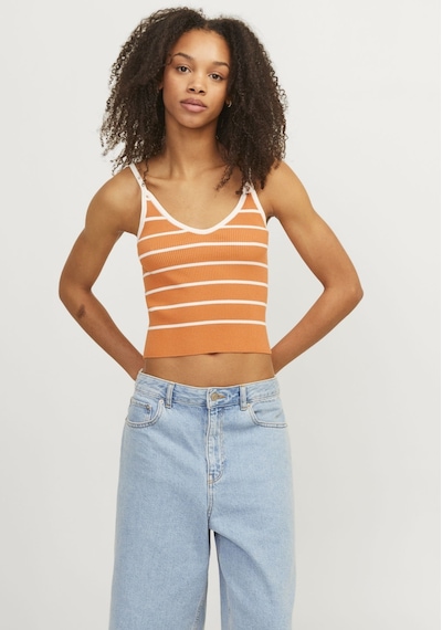 Jack & Jones Kadın Askili Çizgili Bluz - Esther 12255237 Tangerine