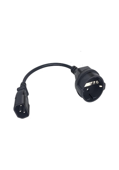 Primex Px-c14 Schuko, 0.35 Metre 1.5mm Ups/psu Schuko Çevirici Kablo, Ups Priz Çevirici 1.5mm Kalın Kablo, Kısa Schuko Kablo