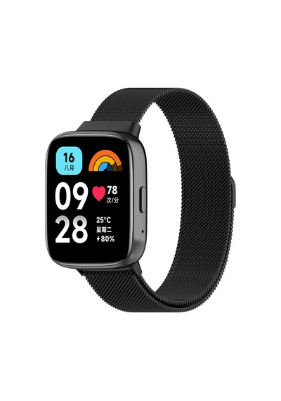 Forzacase Xiaomi Redmi Watch 3 Active İle Uyumlu Metal Mıknatıslı Kordon Kayış - Fc850 Siyah