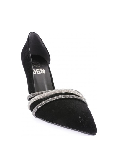 Dgn Ysf-07-23y Kadin Silver Taş Bantli Abiye Ayakkabi YSF-07-1563-R1700 Siyah