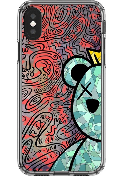 Apple Uyumlu iPhone Xs Şeffaf Kılıf Graffiti 12 Tasarımlı
