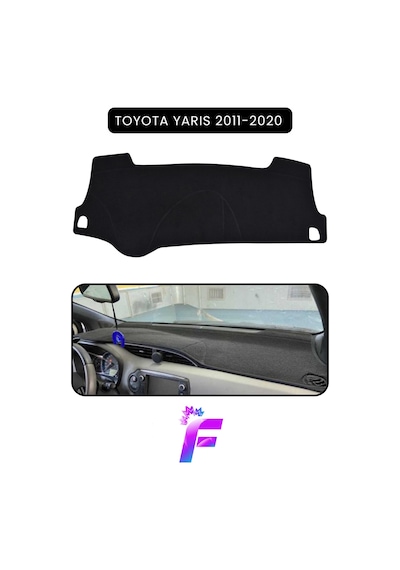 Toyota Yaris 2011-2020 Torpido Örtüsü Çatlama Ve Isıya Karşı Tam Koruma Oto Aksesuar B72 Siyah