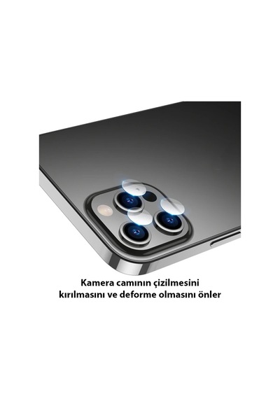 Ally İphone 13 Pro-13 Pro Max Tempered Glass Cam Kamera Koruyucu- 5775