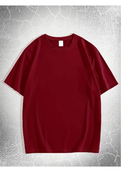 Unisex Enjoy Personel Time Baskılı Tasarım Tshirt Kırmızı