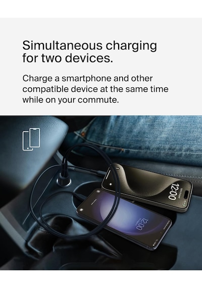 Boostcharge Çift Araç Şarj Cihazı 42w W/hızlı Şarj Usb-c 30w Pps Ve 12w Usb-a Bağlantı Noktaları Apple İphone 15, 15 Pro, 15 Pro Max, İphone 14 Serisi, İphone 13 Serisi, Samsung Galaxy S23 Ve Boostcharge Çift Araç Şarj Cihazı 42w W/hızlı Şarj Usb-c 30w Pps Ve 12w Usb-a Bağlantı Noktaları Apple İphone 15, 15 Pro, 15 Pro Max, İphone 14 Serisi, İphone 13 Serisi, Samsung Galaxy S23 Ve