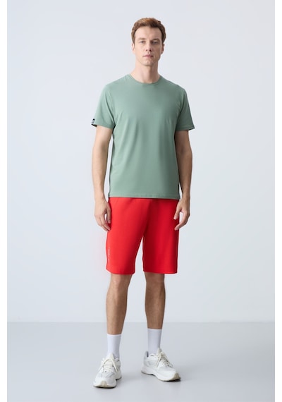 Air Jones Tommy Life Fiesta Pamuklu Kalın Yumuşak Dokulu Standart Fit Basic Erkek Şort - 81278 Kırmızı
