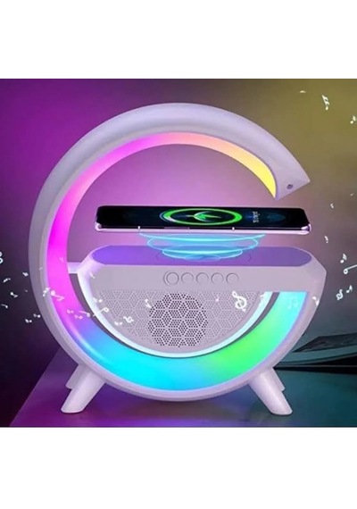 Go İthalat Kablosuz Telefon Şarj Bluetooth Hoparlör Istasyonu Ses Rgb Atmosfer Gece Işık Bt-2301