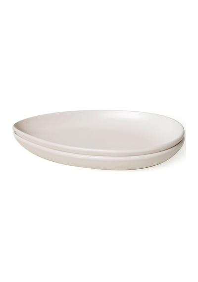 Keramika Mat Beyaz Serenity Kayık Tabak 24 Cm 2 Adet 022 Beyaz