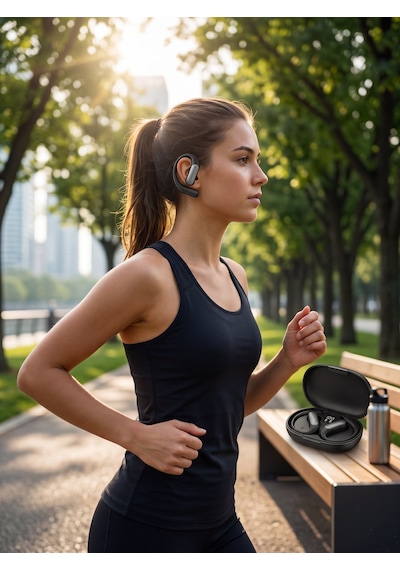 Bluetooth Kablosuz Kulaklık Kulak Kancalı Şarj Göstergeli - Lisinya Standart