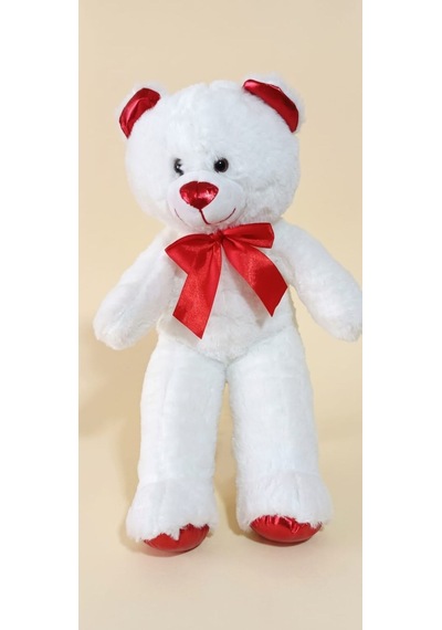 Peluş Uzun Parlak Ayı 50 Cm Beyaz