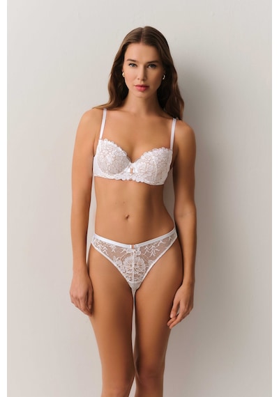 Suwen Pearl Brazilian String Külot St4447602b036 Ekru