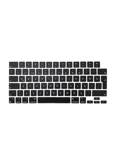 Arabulalaca Apple Uyumlu MacBook Pro 16" 2021 A2485 M1 İşlemcili Türkçe Q Silikon Klavye Koruyucu