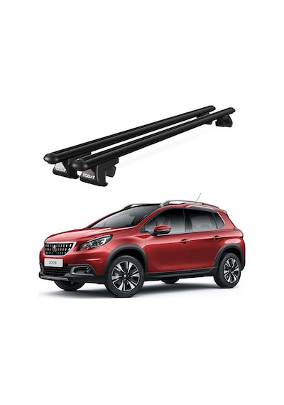 Venüs Peugeot 2008 2013-2020 Uyumlu Siyah Ara Atkı Port Bagaj Tavan Barı