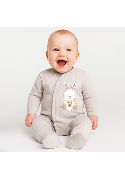 Sebi Bebe Tavşanlı Kruvaze Tulum 1145 Gri