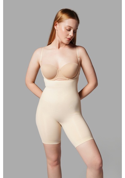 Göğüs Altı Tam Boy Korse 9056 Bej