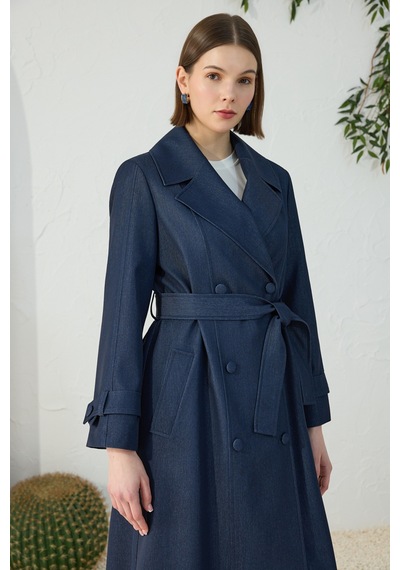 Aker Lacivert Denim Trençkot Lacivert Lacivert